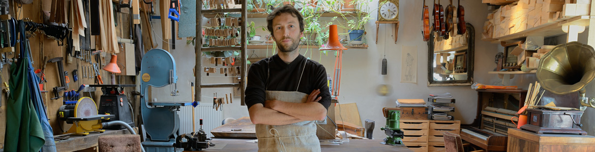 Yann Besson in his workshop